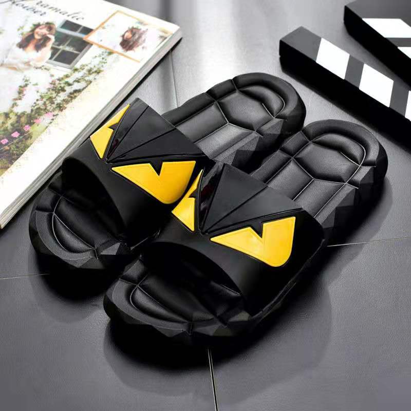 Fashionable cool slipper male small monster summer trend one word large size anti-slip thick bottom home outside wear slipper man wholesale, Black
Fashionable cool slipper male small monster summer trend one word large size anti-slip thick bottom home outside wear slipper man wholesale, Black
