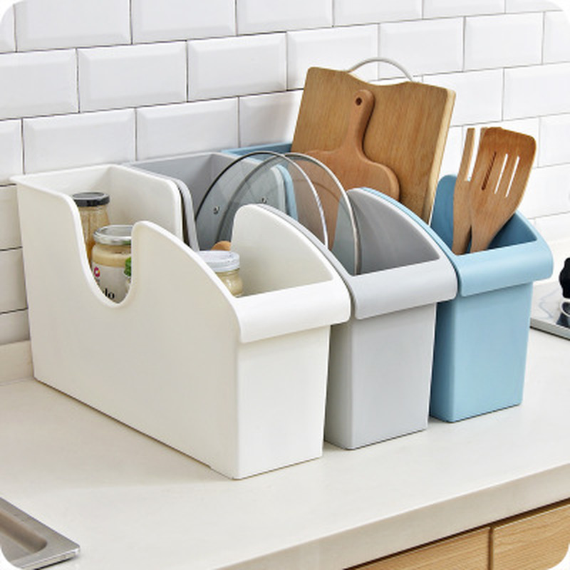 

Kitchen Pot Lid Rack Plastic Box with Pulley Drawer Cabinet Storage Containers Tableware Spice Organizer Bathroom Organizer