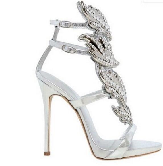 hot sald leaves ries women pumps thin high heels gladiator sandals charming lady fashion shoes for party
