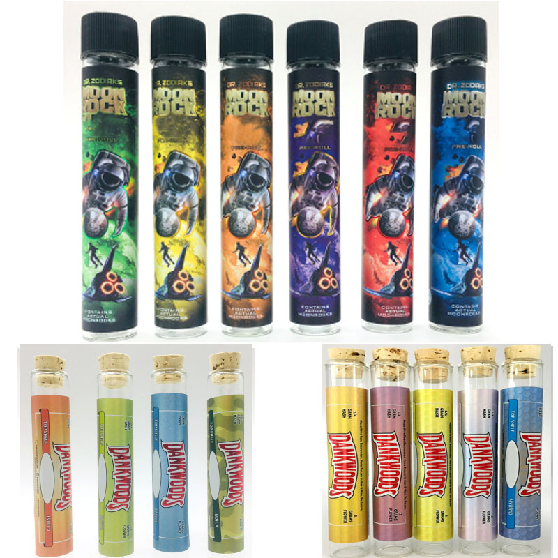 Pre Roll Joint DANKWOODS Moonrock Empty Glass Tubes Dank Wood Cork Tips Vape Cartridges Packaging 120*21mm Dry Herb E Cigarettes Stickers
Pre Roll Joint DANKWOODS Moonrock Empty Glass Tubes Dank Wood Cork Tips Vape Cartridges Packaging 120*21mm Dry Herb E Cigarettes Stickers