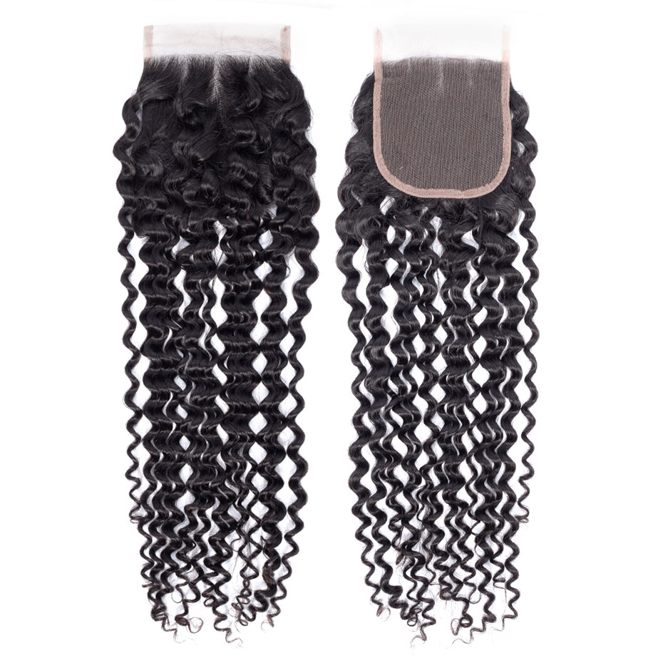 6*6 Straight Bodywave Deep Wave Lace Closure Bleached Knots Brazilian Human Hair Closure Free Middle 3 Part 100% Virgin Hair