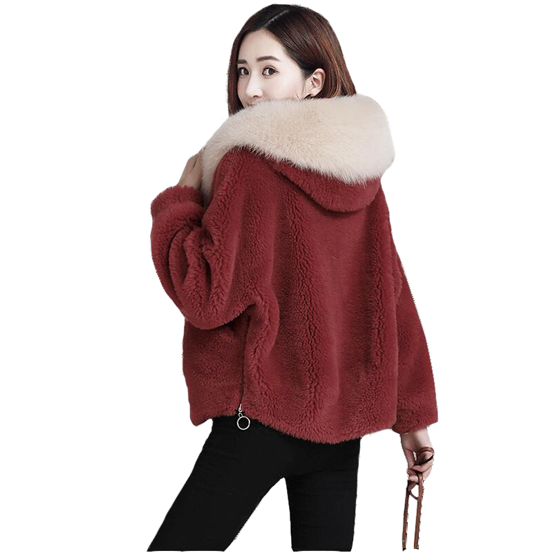 Granule Cashmere Coat Female Short fur Sheep Shearing Coats Hooded Lamb Fur Tops Imitation Collar Winter Jacket Women, Blue
Granule Cashmere Coat Female Short fur Sheep Shearing Coats Hooded Lamb Fur Tops Imitation Collar Winter Jacket Women, Blue