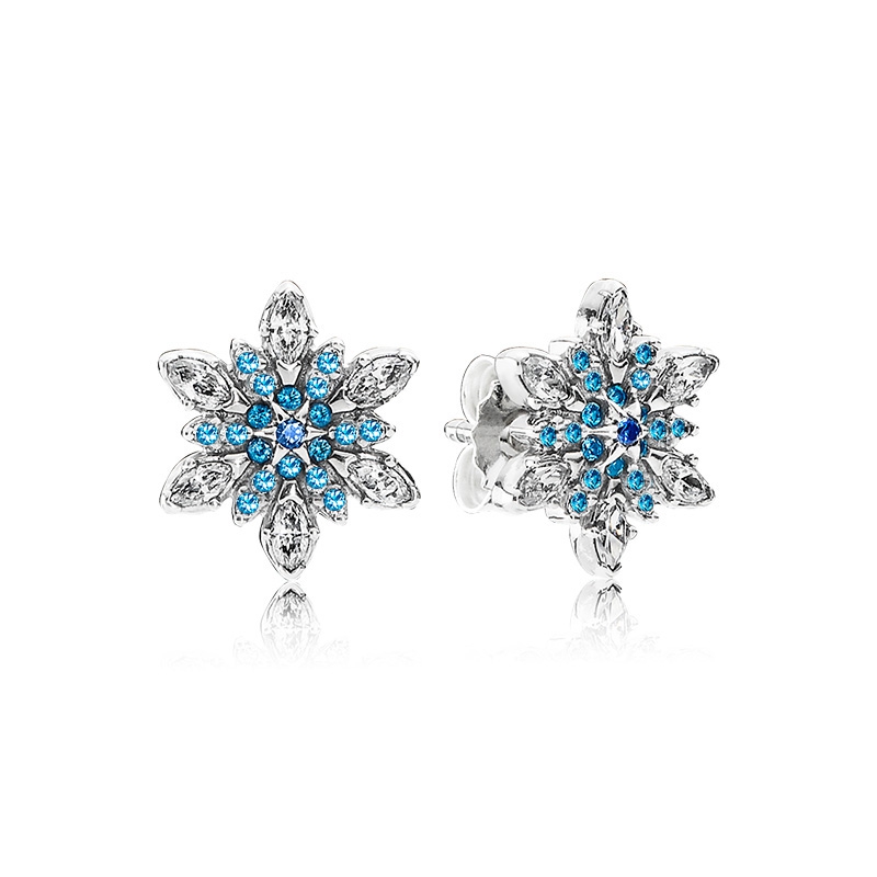 Temperament blue snowflake earrings for Pandora 925 sterling silver with CZ diamonds high quality elegant ladies earrings with original box
Temperament blue snowflake earrings for Pandora 925 sterling silver with CZ diamonds high quality elegant ladies earrings with original box