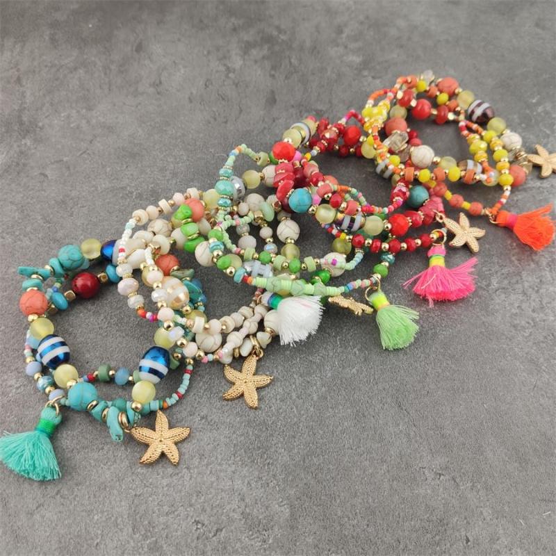 Charm Bracelets Bohemian Ethnic Multilayer Vintage Beads Boho Statement Tassel Starfish Charms Wrap Bracelet Bangles 
Charm Bracelets Bohemian Ethnic Multilayer Vintage Beads Boho Statement Tassel Starfish Charms Wrap Bracelet Bangles