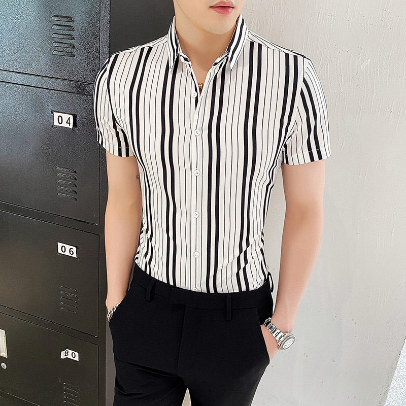 Men Shirts 2020 Summer Casual Men Striped Shirt short Sleeve StreetwearBrand Business Shirts Masculina short sleeve shirt, Blue stripe
Men Shirts 2020 Summer Casual Men Striped Shirt short Sleeve StreetwearBrand Business Shirts Masculina short sleeve shirt, Blue stripe