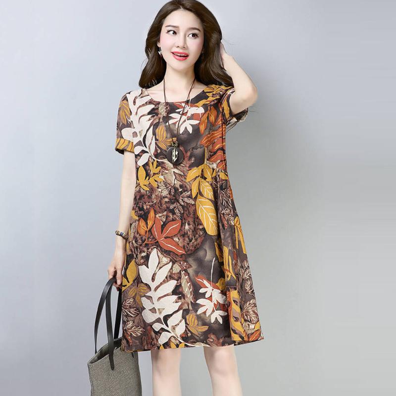 Summer Fashion Casual Women O-Neck Short Sleeve Floral Printed Dress Elegant Ladies Dress Loose Beach Party Vestidos#g3
Summer Fashion Casual Women O-Neck Short Sleeve Floral Printed Dress Elegant Ladies Dress Loose Beach Party Vestidos#g3