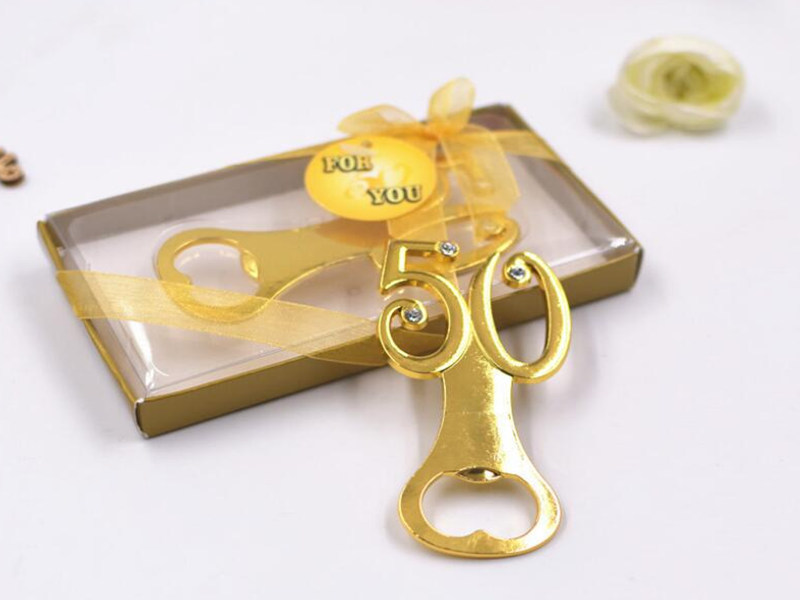 Golden Wedding Souvenirs Digital 50 Bottle Opener 50th Birthday Anniversary Gift For Guest
Golden Wedding Souvenirs Digital 50 Bottle Opener 50th Birthday Anniversary Gift For Guest