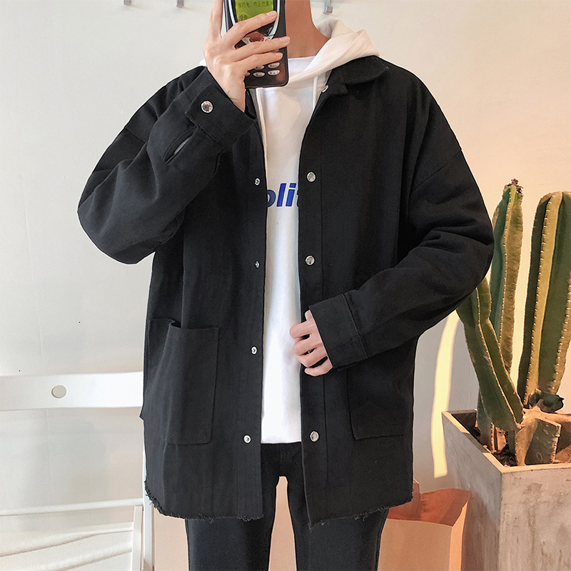 2019 Spring Autumn Jacket Turn-down Collar Men Loose Outwear Windbreaker Mens Jackets and Coats, Black
2019 Spring Autumn Jacket Turn-down Collar Men Loose Outwear Windbreaker Mens Jackets and Coats, Black