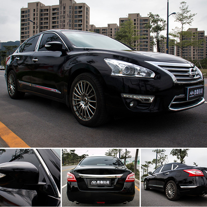 3 Layers Glossy Black Vinyl Wrap Car Wrap Air Bubble Shiny Black Vinyl Piano Black Gloss Car Wrap Foil 1.52x20m/Roll 5x65ft