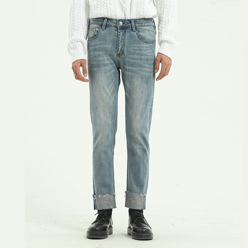 Male Japan Korea Style Streetwear Vintage Denim Trousers Lovers Clothes Pants Men Slim Fit Hem Casual Ankle-length Jeans Pant, M7-d-938
Male Japan Korea Style Streetwear Vintage Denim Trousers Lovers Clothes Pants Men Slim Fit Hem Casual Ankle-length Jeans Pant, M7-d-938