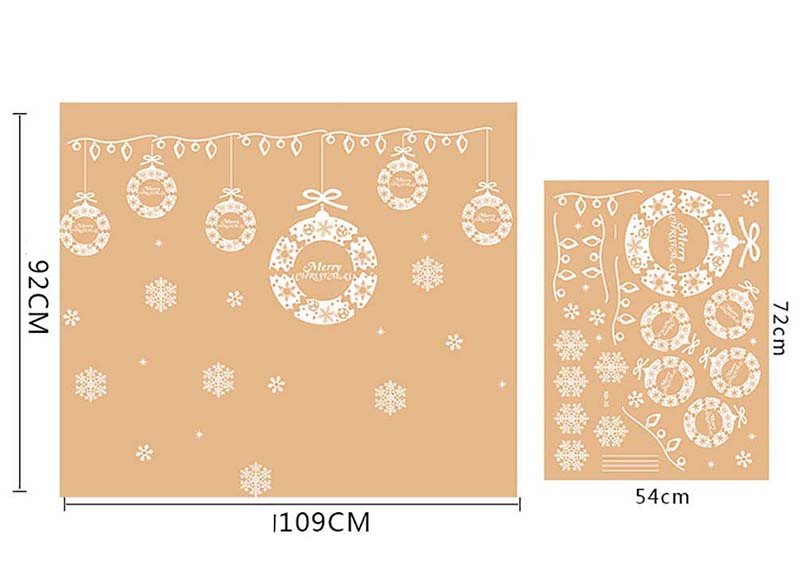 Merry Christmas Window Glass Sticker Decoration Xmas Tree Wall Stickers Snowman Santa Claus Home Background