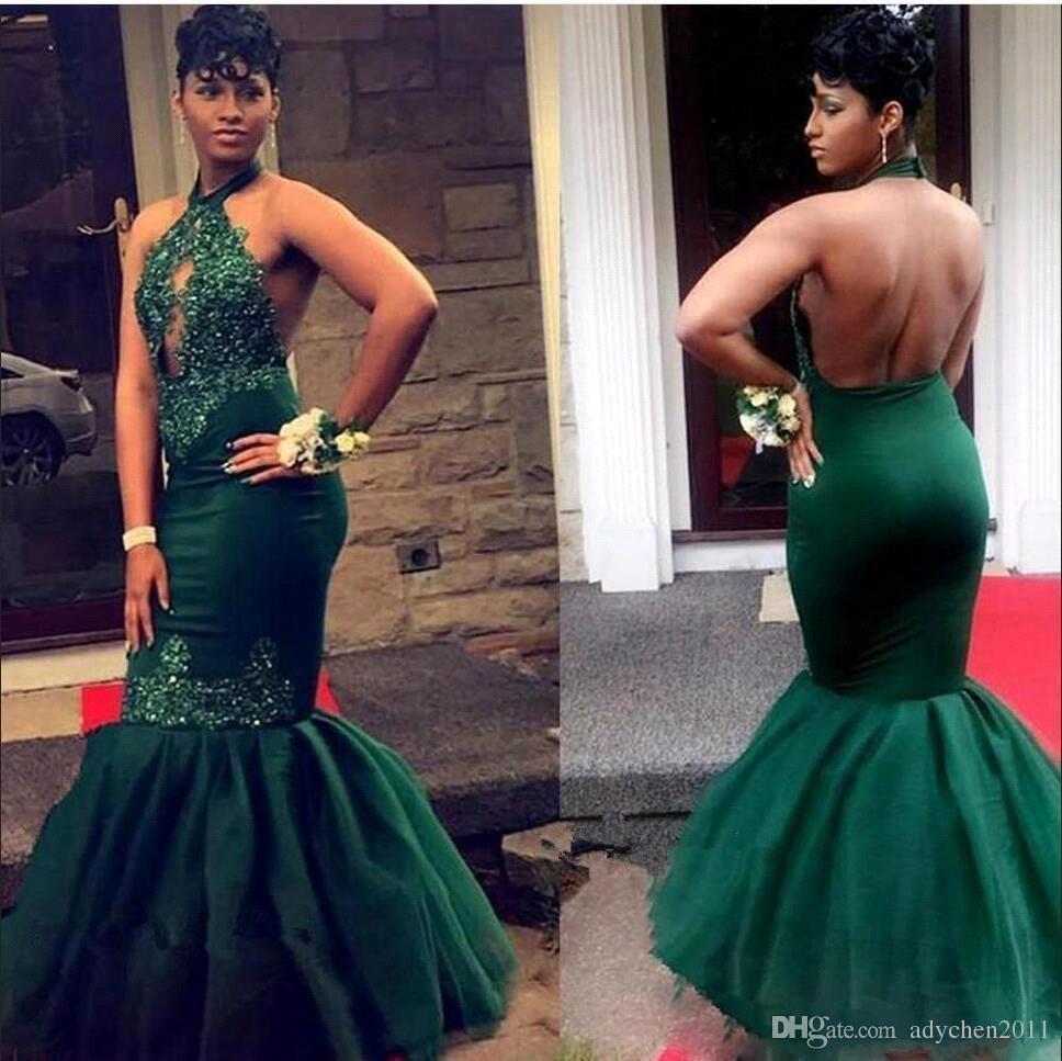 Dark Green Mermaid Prom Dresses 2019 Long Sexy Backless Halter Lace Appliques Sequins Formal Evening Gowns for Women Party Girls Gorgeous, Light sky blue
Dark Green Mermaid Prom Dresses 2019 Long Sexy Backless Halter Lace Appliques Sequins Formal Evening Gowns for Women Party Girls Gorgeous, Light sky blue