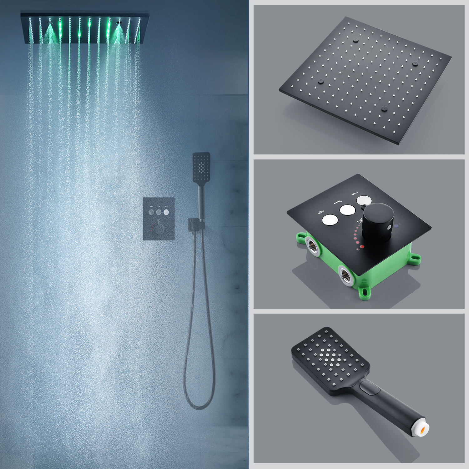Bathroom Black Led … - image