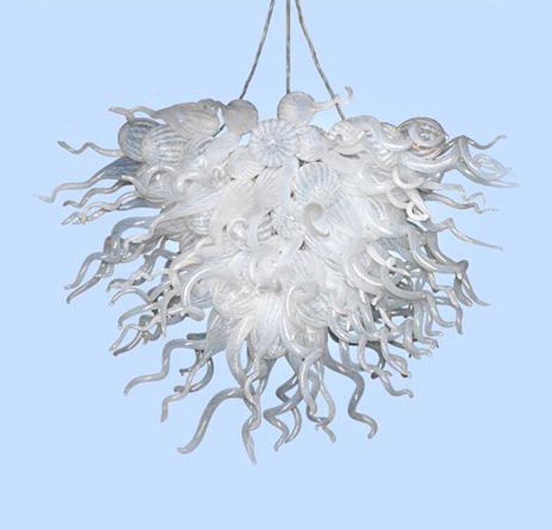 Contemporary Art Decor Handmade White Glass Hanging Chain Chandelier Hand Blown Glass Crystal Chandelier on Sale
Contemporary Art Decor Handmade White Glass Hanging Chain Chandelier Hand Blown Glass Crystal Chandelier on Sale