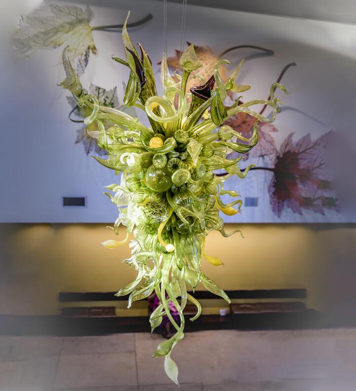 Lamps Decorative Home Large Nepenthes Chandeliers Indoor Miscellaneous Hand Blown Glass Foliage Chandelier for Entrance Halls Reception Areas
Lamps Decorative Home Large Nepenthes Chandeliers Indoor Miscellaneous Hand Blown Glass Foliage Chandelier for Entrance Halls Reception Areas