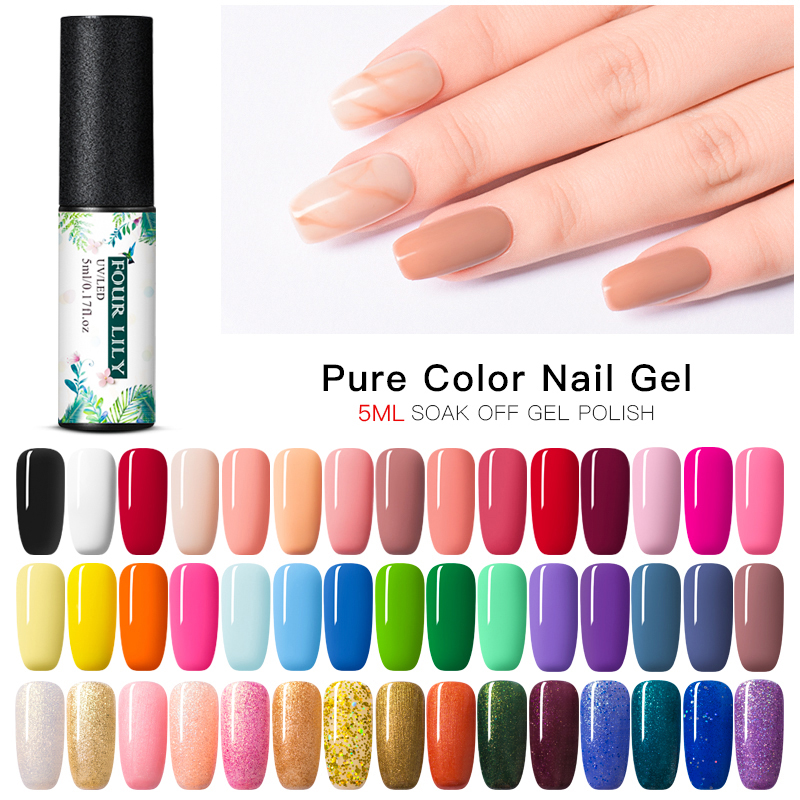 Four Lily 5ml UV Gel Nail Polish Holographic Glitter Sequins Soak Off UV Gel Varnish Color Nail Polish DIY Art Manicure, S06861
Four Lily 5ml UV Gel Nail Polish Holographic Glitter Sequins Soak Off UV Gel Varnish Color Nail Polish DIY Art Manicure, S06861