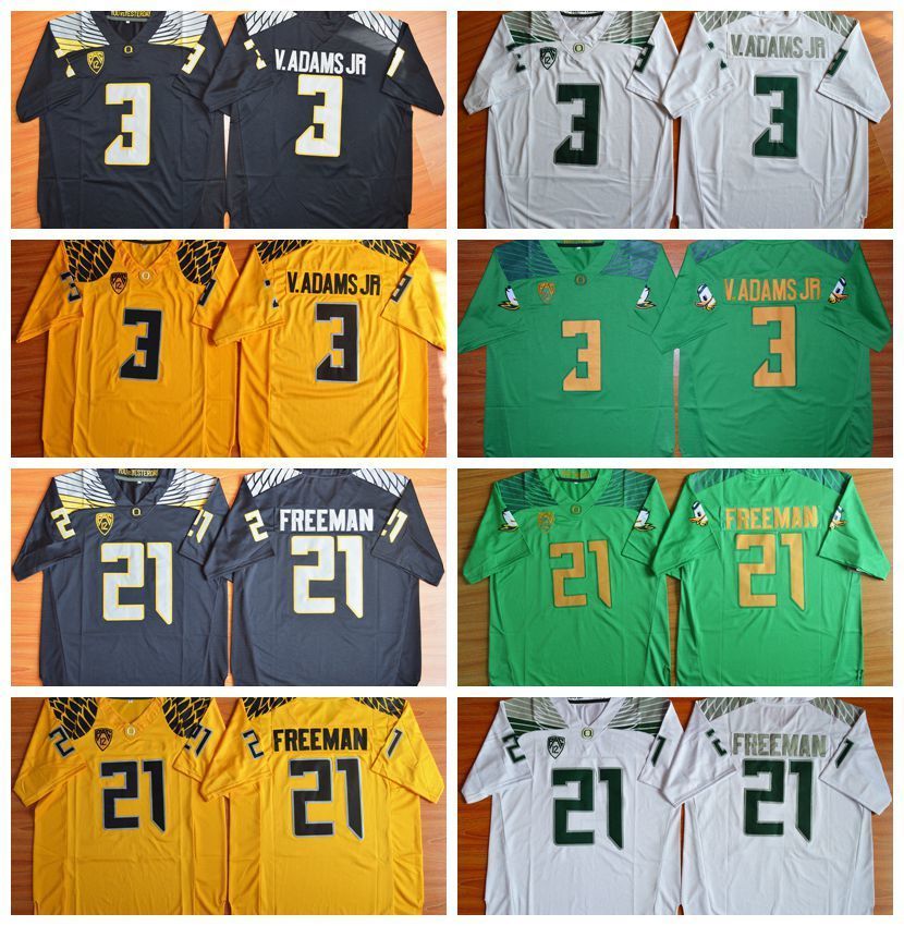 Football Oregon Ducks College Jerseys 3 V.Adams Vernon Adams Jr 21 Royce Freeman 24 Kenjon Barner Black White Green Yellow Shirt Stitched
Football Oregon Ducks College Jerseys 3 V.Adams Vernon Adams Jr 21 Royce Freeman 24 Kenjon Barner Black White Green Yellow Shirt Stitched