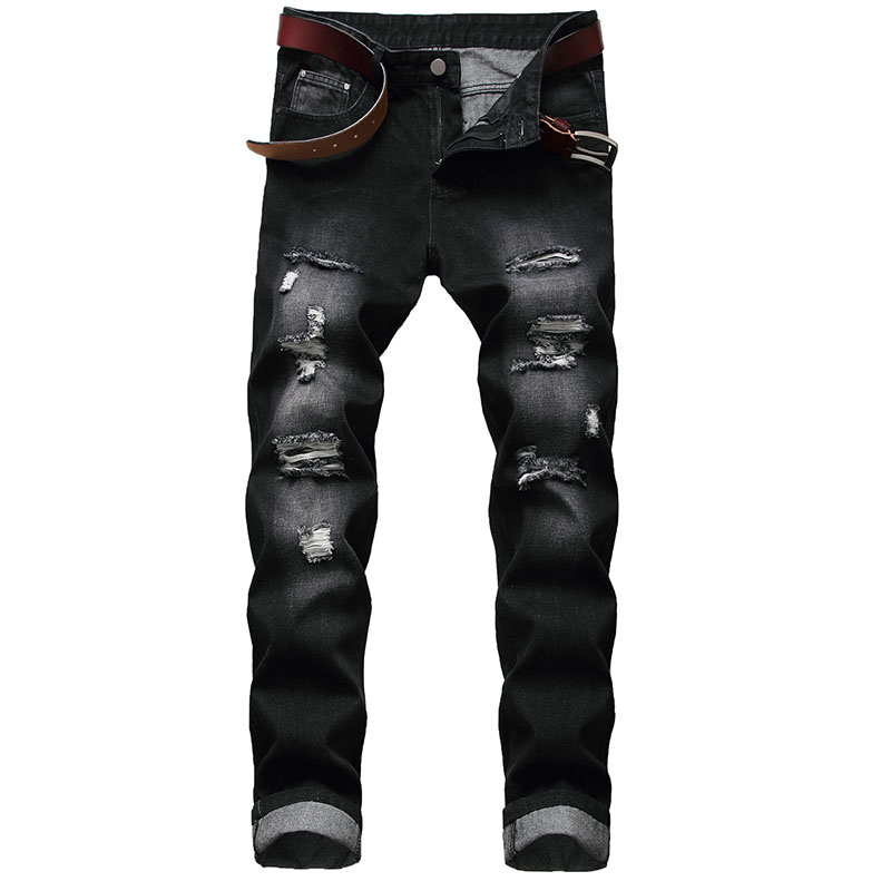 Men Casual jeans denim Vintage Ripped Distressed jeans Bleached Pencil pants Elastic Vintage Mid Waist high quality, T-958 blue
Men Casual jeans denim Vintage Ripped Distressed jeans Bleached Pencil pants Elastic Vintage Mid Waist high quality, T-958 blue