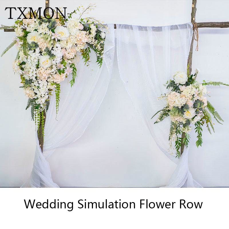 Wedding simulation silk flower Mori decoration flower row wall arch wedding stage background layout decoration props, White
Wedding simulation silk flower Mori decoration flower row wall arch wedding stage background layout decoration props, White