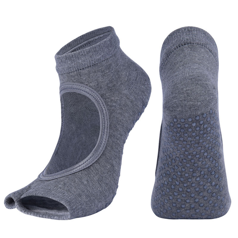 2020 Women Yoga Backless Five Toe Anti-Slip Ankle Grip Socks Dots Pilates Fitness Gym Socks Ladies Sports Cotton Dance, Grey
2020 Women Yoga Backless Five Toe Anti-Slip Ankle Grip Socks Dots Pilates Fitness Gym Socks Ladies Sports Cotton Dance, Grey