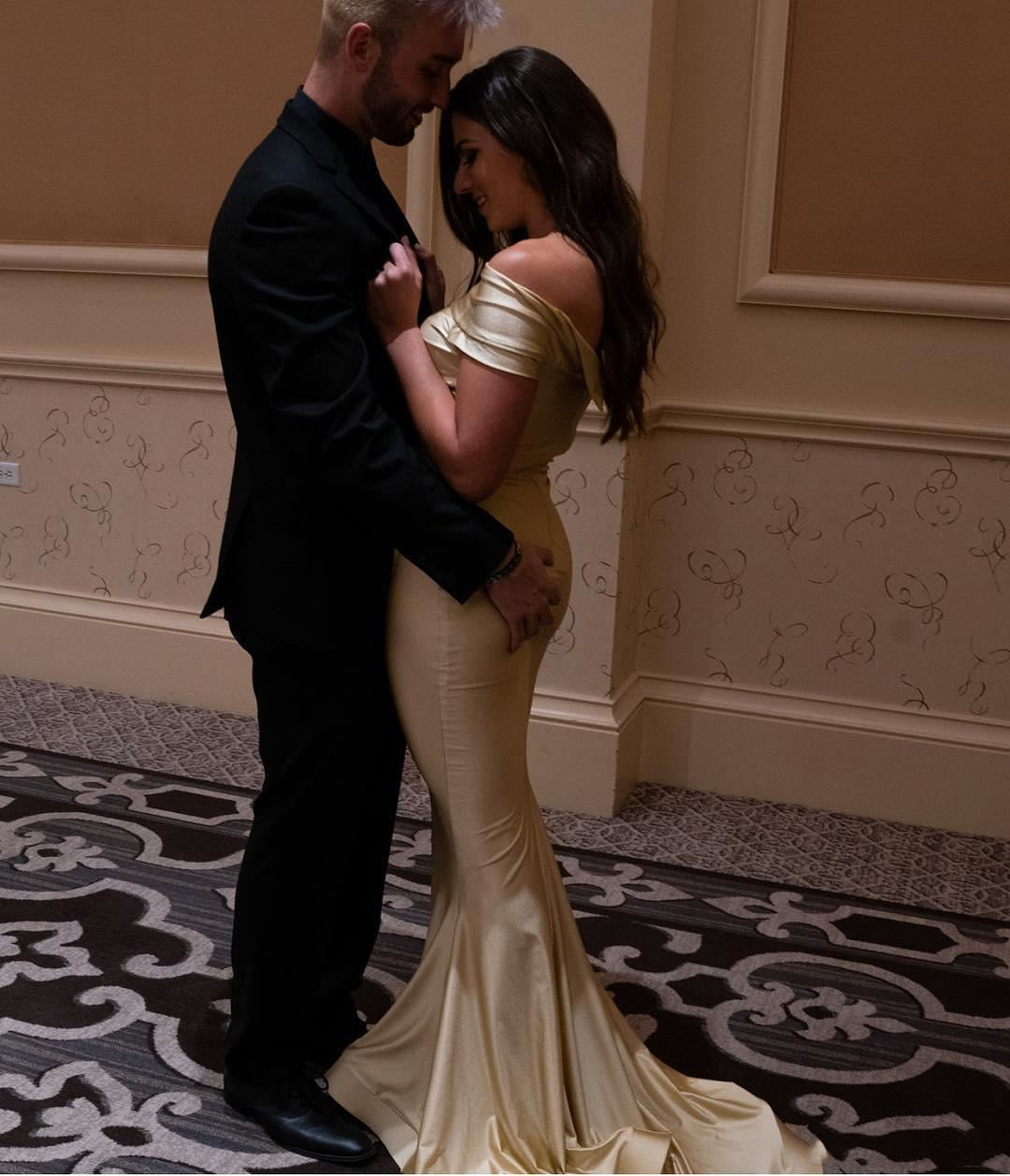 Simple Champagne Long Mermaid 2019 Off Shoulder Elastic Silk Bridesmaid Gowns Maid Of Honor Wedding Guest Dresses 0510