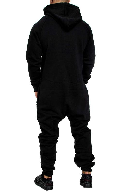 2020 Men's One-piece Pajamas Hoodie, Men's Solid Color Jumpsuit with Zip Hoodie Street Workwear 6 Colors Camouflage
