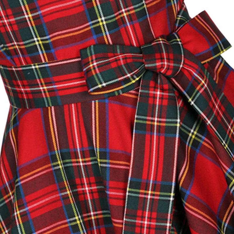 Wholesale- New Women Summer Dress Sleeveless Cotton Short Plaid Striped Party Gowns Pinup 50s 60s Rockabilly Big Swing Dress 2017 Tibtan