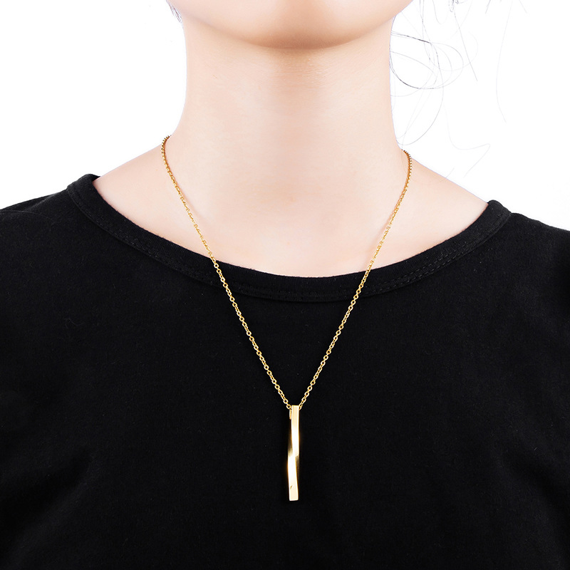 mens necklace Pendant Necklaces Open Cylindrical Distorted Pendants Stainless Steel Remembrance Jewelry hip hop chains jewelry men