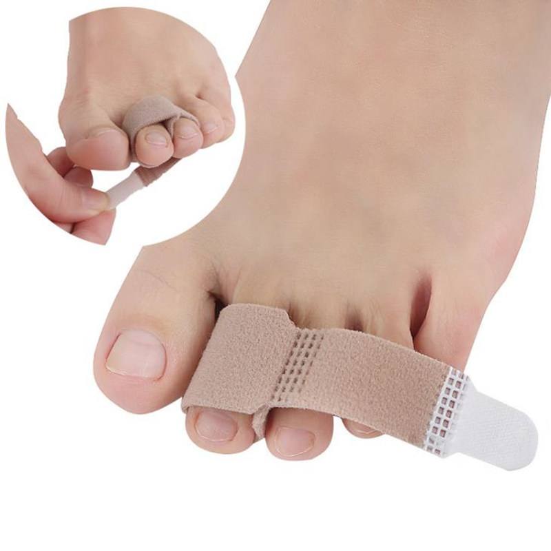 Fabric Toe Finger Straightener Hammer Toe Hallux Valgus Corrector Bandage Toe Separator Splint Wrap Foot Stretcher Care Tool F3609