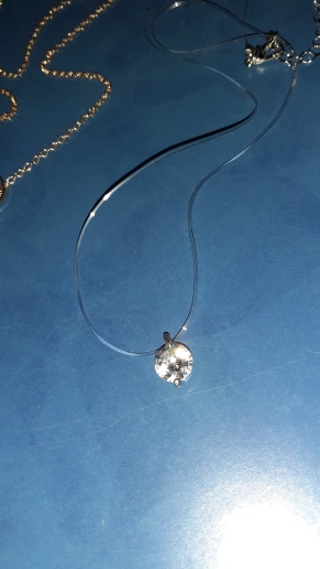 Mermaid Tear Necklace Meteorite Pendant Transparent Fishing Line Invisible Women's Fashion Jewelry Clavicle Chain