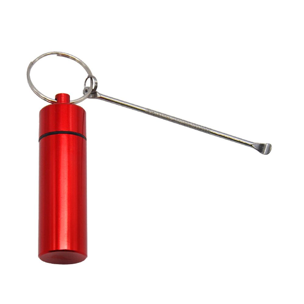 Premium Metal Bottle Snuff Snorter Aluminum Bottle Pill Box Case Sniffer bottles Snuff Sniffer Bottle With Metal Spoon Storage Box