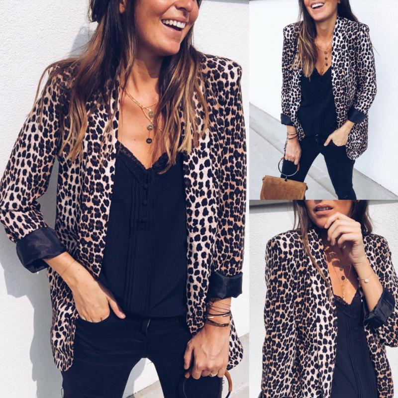 Female Jacket Autumn Women Outwear Fashion Classic Overcoat Women Clothing Winter Leopard Print Suit Autumn Winter 2019 Fashion, Brown
Female Jacket Autumn Women Outwear Fashion Classic Overcoat Women Clothing Winter Leopard Print Suit Autumn Winter 2019 Fashion, Brown