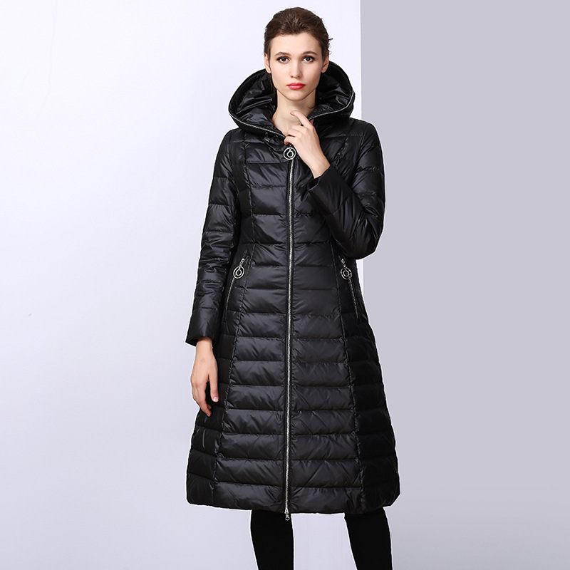 Women' winter down jackets 2018 down clothing has long knee length thickening, long hat and pure color Woman coat, Black
Women' winter down jackets 2018 down clothing has long knee length thickening, long hat and pure color Woman coat, Black