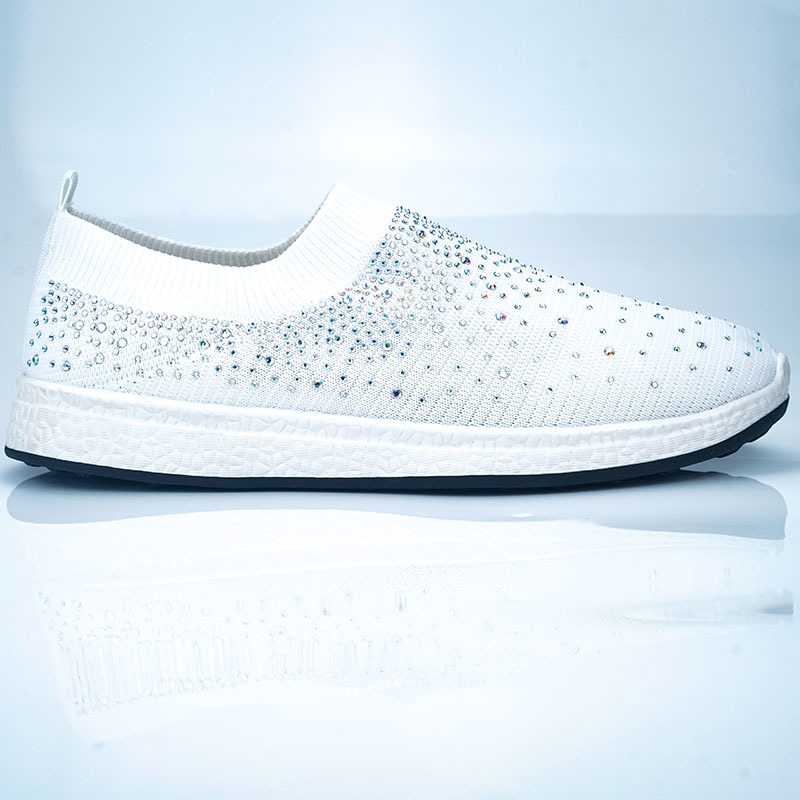 Women Sneakers Shiny Sock woman Comfortable Casual Loafers Slip On Female Vulcanize shoes Y200109