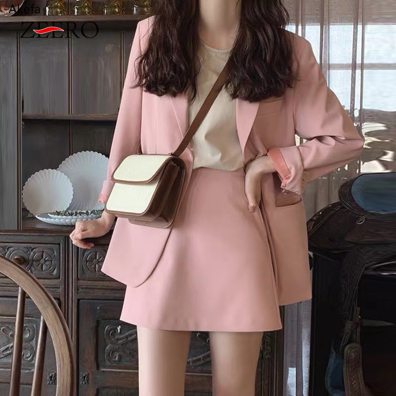 Autumn Women Suits Pink Skirt Suits 2 Piece Set Blazer Jacket Mini Skirt Ladies Casual Work Sets Elegant Woman Plus Size, Pink set
Autumn Women Suits Pink Skirt Suits 2 Piece Set Blazer Jacket Mini Skirt Ladies Casual Work Sets Elegant Woman Plus Size, Pink set