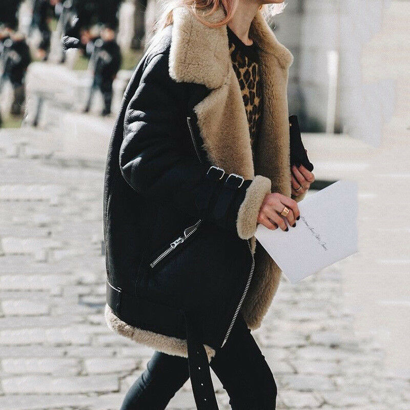 Women' Jackets Winter Women Coat Warm Deerskin Cashmere Zipper Turn Down Jacket Fashion Female Long Sleeve Streewear, Ed00131re
Women' Jackets Winter Women Coat Warm Deerskin Cashmere Zipper Turn Down Jacket Fashion Female Long Sleeve Streewear, Ed00131re