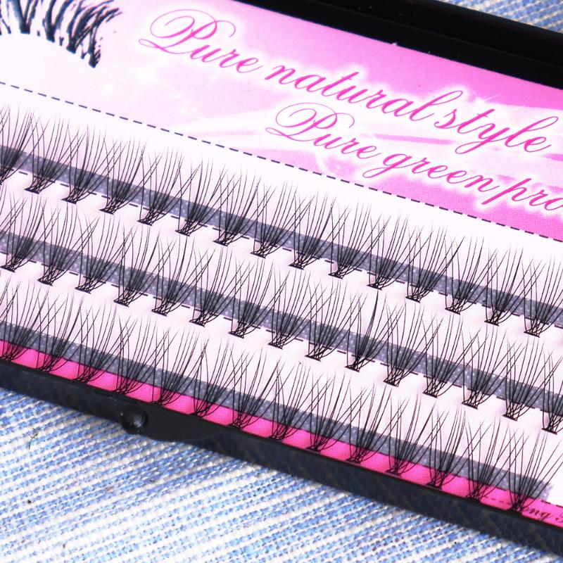 60Pcs 6/8/10/12/14mm Grafting Fake False Eyelashes Individual Black Long Cluster Eye Lashe Extensions Makeup Tools Drop Shipping