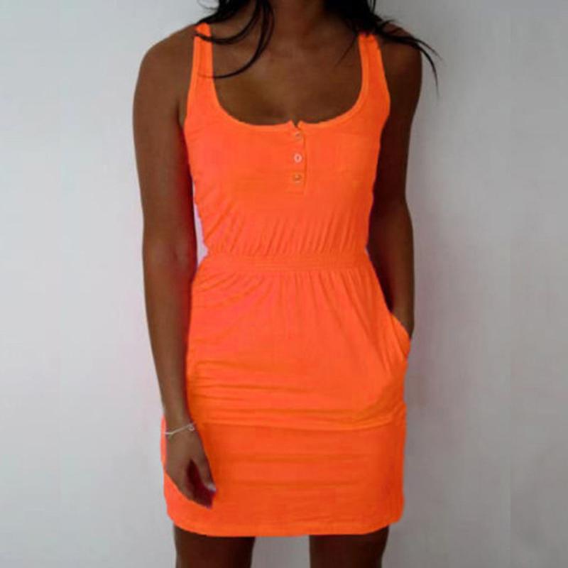 Plus Size Women Summer Fluorescence Solid Color Sundress Over Hip Mini Dress New Chic, Black
Plus Size Women Summer Fluorescence Solid Color Sundress Over Hip Mini Dress New Chic, Black