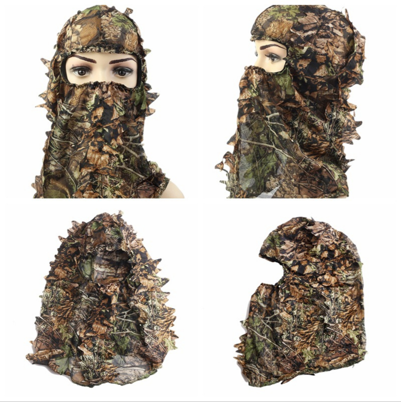 Tactical Camouflage Leafy Hunting Ghillie Suit Leafy Net Hood Green Eyehole Opening and Leaf Pattern, As pic
Tactical Camouflage Leafy Hunting Ghillie Suit Leafy Net Hood Green Eyehole Opening and Leaf Pattern, As pic