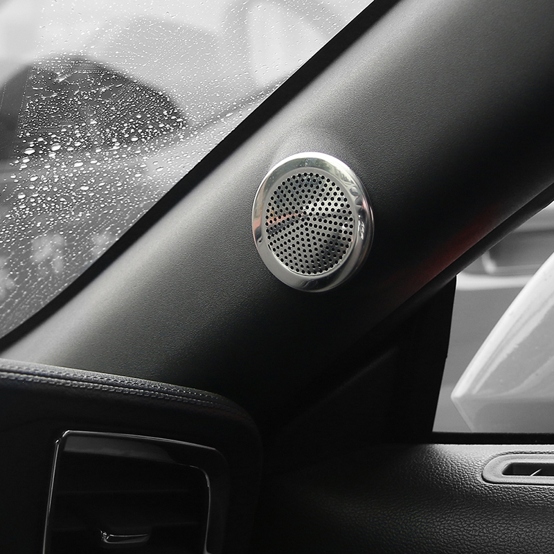 Car A Pillar Speaker stereo Decoration Trim Stickers Fit For Ford Mustang 2015+ High Quality Interior Accessories