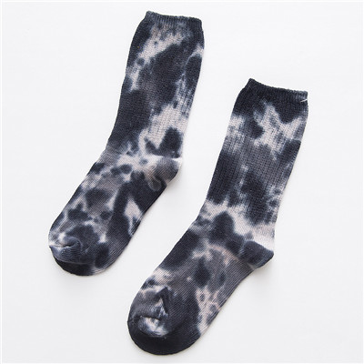 High-Quality Cotton Skate Socks Men Sock Knee-high Funny Cycling Running Hiking Tie Dye Sox