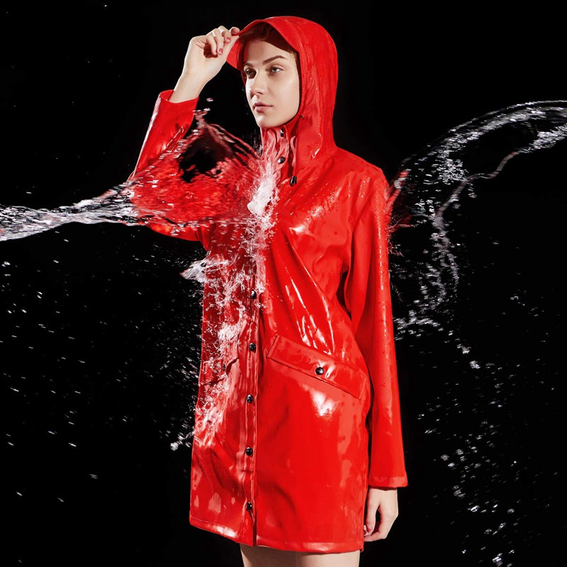 Winter Women Jacket Fashion Autumn Solid Rain Jacket Outdoor Plus Waterproof Hooded Raincoat Windproof Coats Jackets Famale