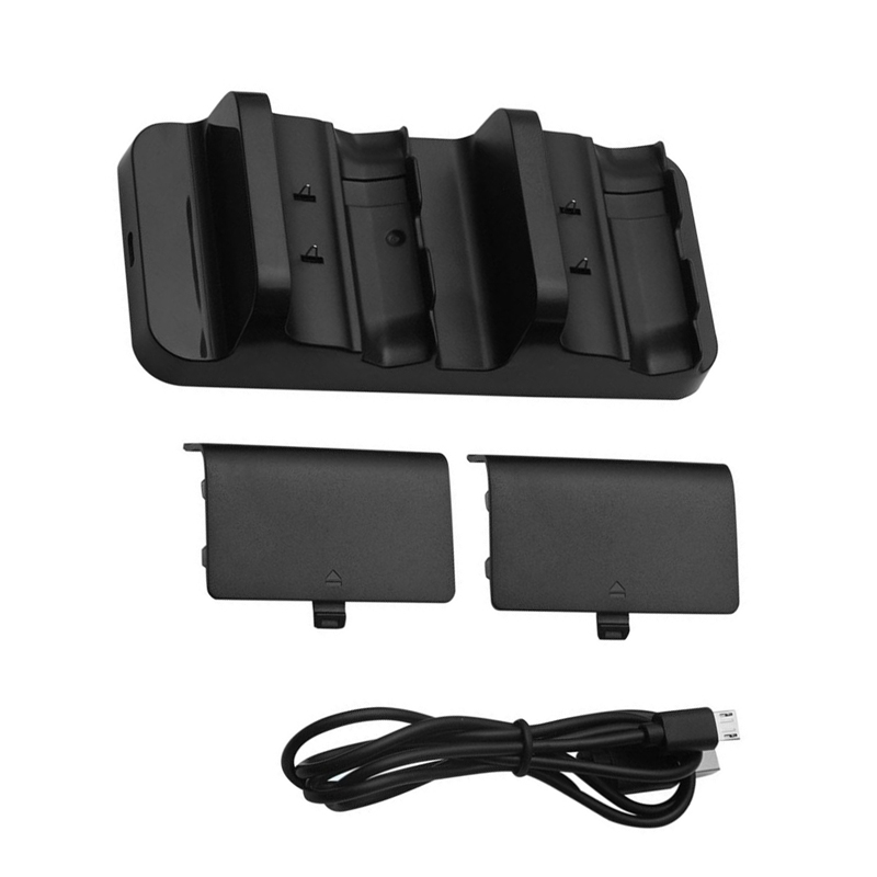 Fast Charger for XBOX ONE Controller Dual Gamepad Charging Dock Charge + 2pcs Battery Stander
