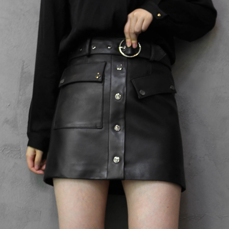 100% Real Leather Skirt Ladies Sexy Pencil Skirts Women Sheepskin Sashes Genuine Leather Skirts Big Size XXL Korean Female 2020, Black
100% Real Leather Skirt Ladies Sexy Pencil Skirts Women Sheepskin Sashes Genuine Leather Skirts Big Size XXL Korean Female 2020, Black