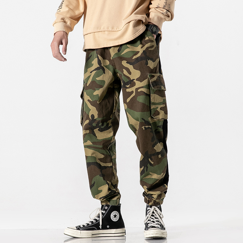 Camouflage Joggers Pants Men Washed Spliced Cotton Harem Pant Japanese Fashion Sashes Elasitc Waist Multi-pocket Mens Trousers, Black
Camouflage Joggers Pants Men Washed Spliced Cotton Harem Pant Japanese Fashion Sashes Elasitc Waist Multi-pocket Mens Trousers, Black