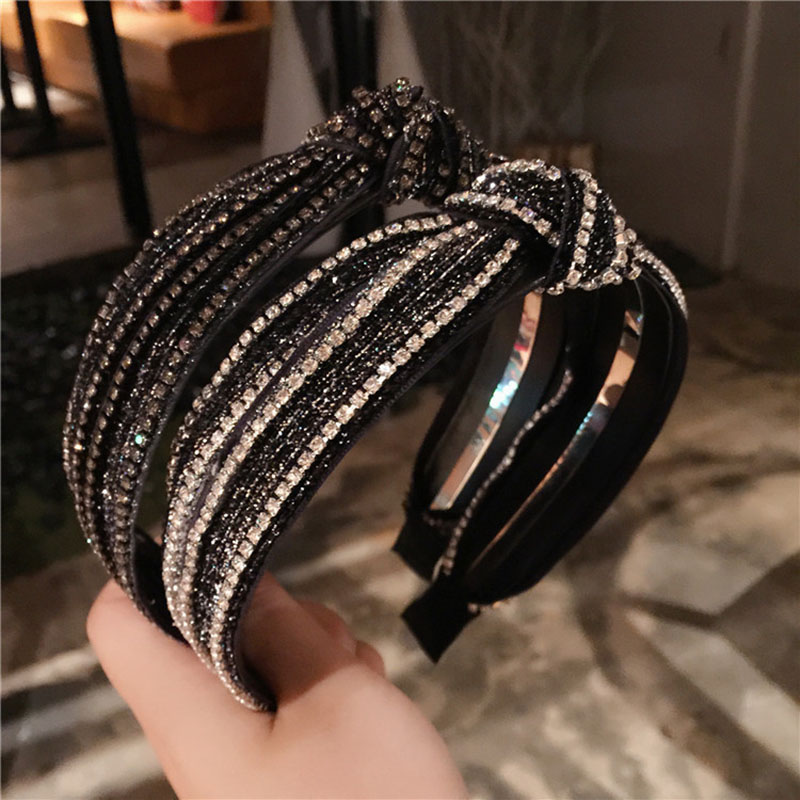 Luxury Rhinestone Party Hair Bands Fashion Simple Style Girl Headbands Designer Women Hairband for Night Club