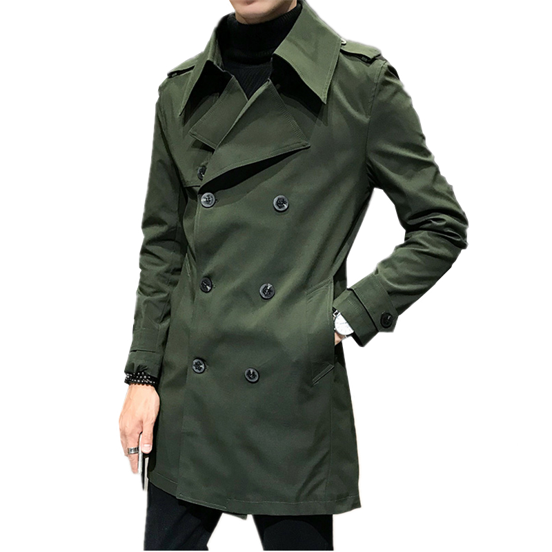 Fashion Brand Double-breasted Men's Long Jacket Army Green White Black Long Coat Men Business Casual Trench Coats
Fashion Brand Double-breasted Men's Long Jacket Army Green White Black Long Coat Men Business Casual Trench Coats