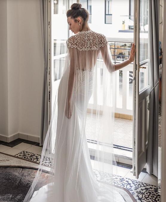 julie vino beach wedding dresses with wrap spaghetti straps lace applique boho mermaid bridal gowns backless beaded vestido de novia