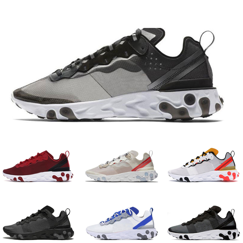 Wholesal Running Shoes React element 87 55 Mens womens Light Bone gym red grey Triple black bred trainers sports sneakers runner
Wholesal Running Shoes React element 87 55 Mens womens Light Bone gym red grey Triple black bred trainers sports sneakers runner