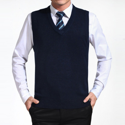 2018 gray New Arrival Solid Color Sweater Vest Men Cashmere Sweaters Wool Pullover Men Brand V-Neck Sleeveless Jersey